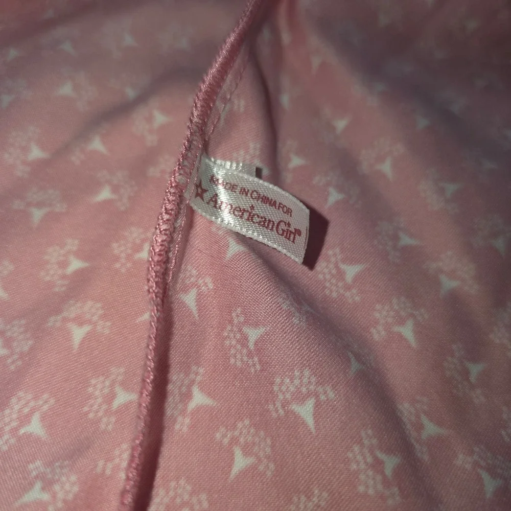 American Girl Doll Pink Floral Robe with Satin Trim Sleepwear Accessory w/hanger